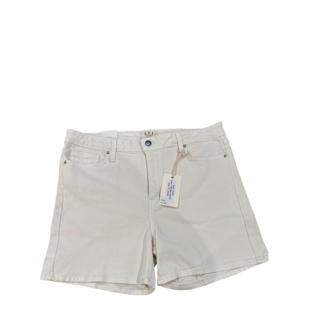 L.T.J Letter To Juliet Womens Creamy White Denim Short MSRP $88 spring Sz XL NWT